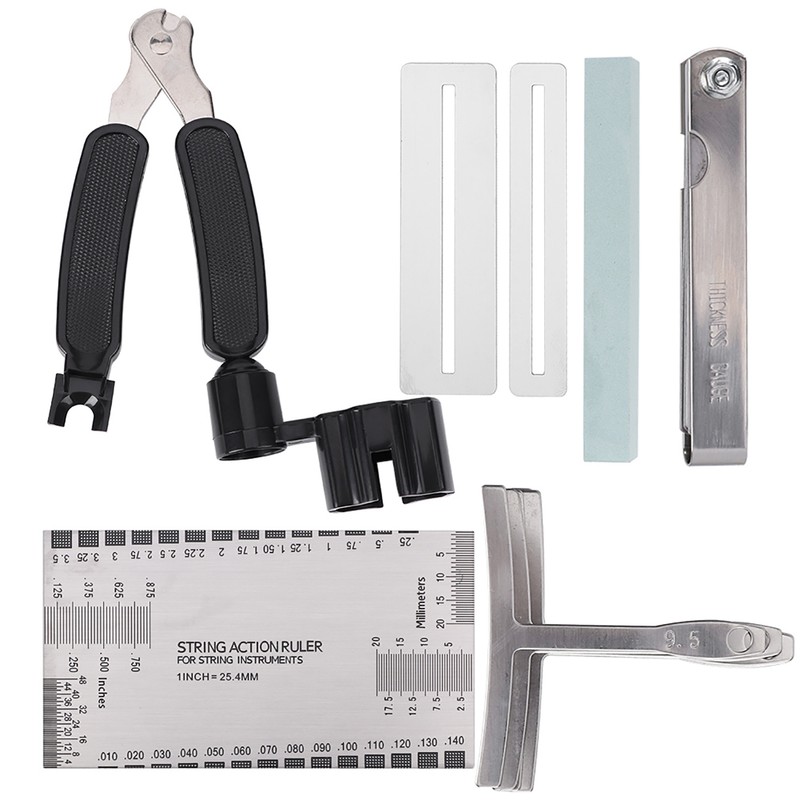Guitar Tool Set Including Sander Radius Gauge String Action Ruler