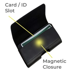 Agoz Leather Belt Clip Case for Izzo Swami 6000, Swami 5000, Swami GT, Swami 4000, Swami 4000+, Swami 3000, Swami Vibe, Swami 1500 Golf GPS, Holster Pouch Cover with Strong Clip