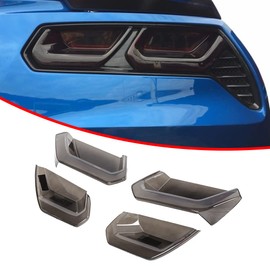 KENRTIR Smoked Molded Acrylic Kit Compatible with 2014 2015 2016 2017 2018 2019 C7 Corvette Rear Tail Light Blackout Lens Taillight