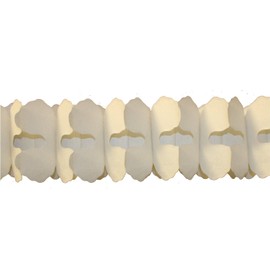 12-Pack 6 Foot Spanning Tissue Paper Cross Garland (Ivory)