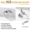 Toe Ring Leaf Wrap Around .925 Sterling Silver Adjustable Size