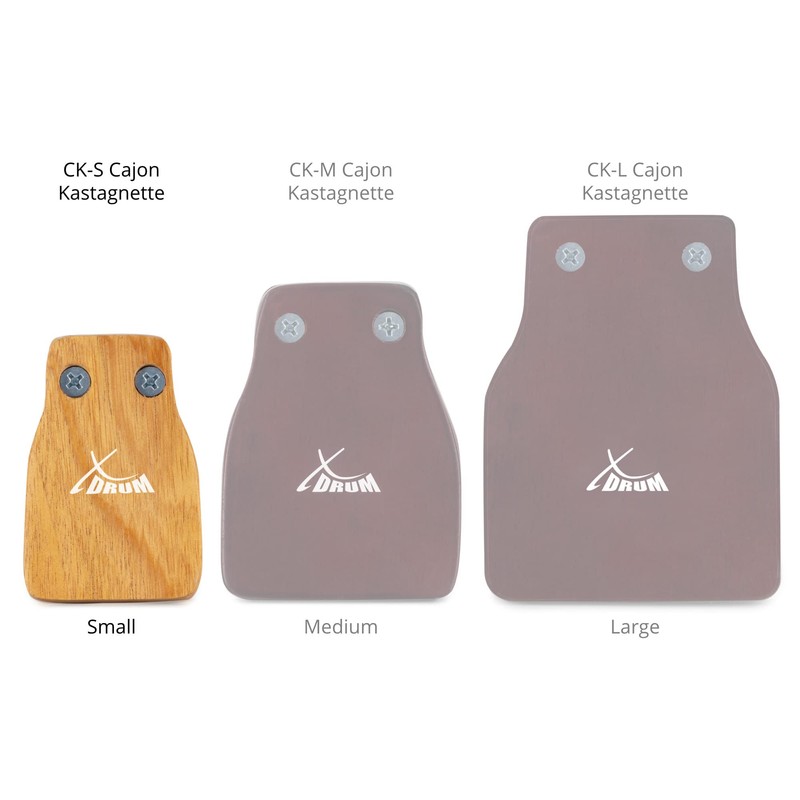 XDrum CK-S Cajon Castanets Small - Wooden Castanets - Velcro
