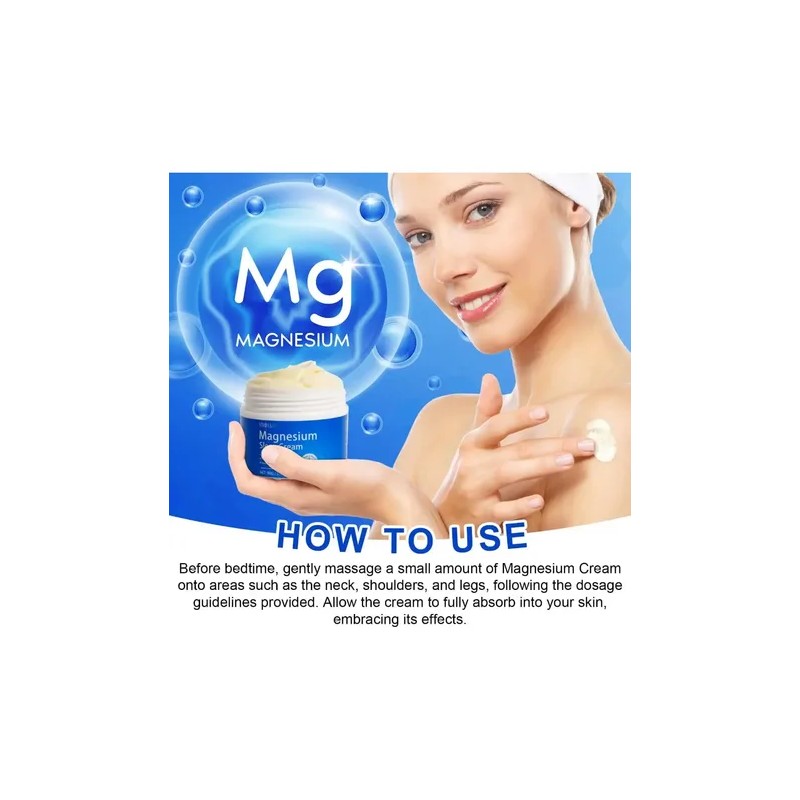 Crema De Magnesio Insomio Estrés Ansiedad Relajación Natural