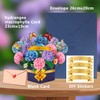 MOTIBACK Pop Up Cards, Hydrangeas Forever Flower Bouquet 3D Popup