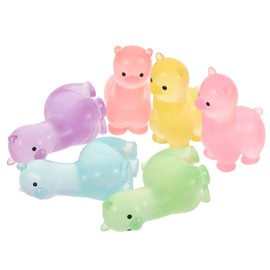 TOYANDONA Resin Miniature Alpaca Figurines - 12pcs Glow in Dark Alpaca Animal Figurines Sheep Figurine Luminous Mini Animals Figures Alpaca Toys Cupcake Toppers