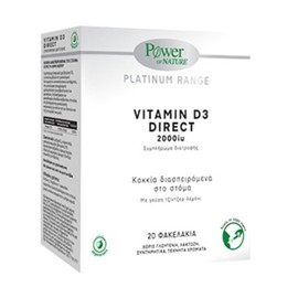 Power of Nature Platinum Range Vitamin D3 Direct 2000IU, 20 Sticks