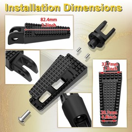 Mantt Front Rear Footpegs Footrest Pedals Fit for MT-03 MT-07 MT-09 Street Rally Sport Tracker MT-09 SP MT-10 SP, XSR700 XSR 900 FJ-09 FZ6 Fazer Foot Pegs & Rear Passenger Footrest Set