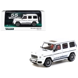 DCD Mercedes-AMG G 63 Edition 55 White 1/64 Scale Diecast Model Car Series Road64 by Tarmac Works
