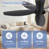 Surtime 42" Ceiling Fans with Lights-Low Profile Ceiling Fan with