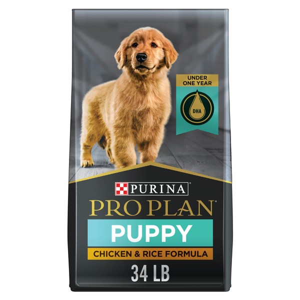 Purina Pro Plan High Protein Dry Puppy Food, Chicken and Rice Formula - 34 lb. Bag