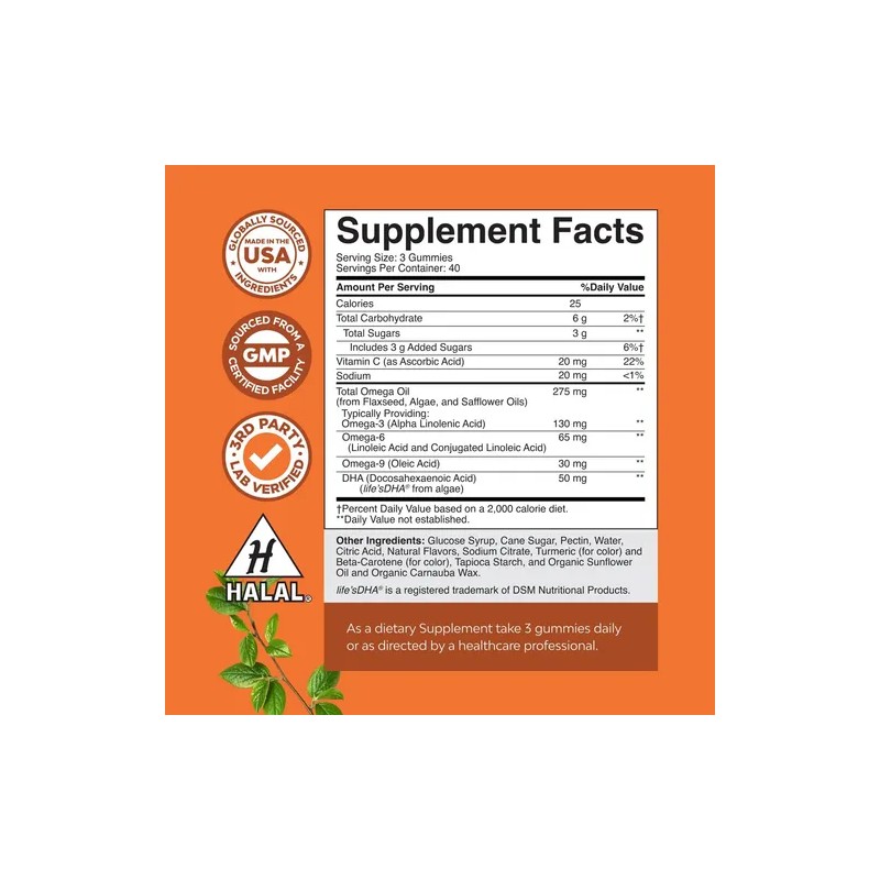 Natures Craft Gomitas Omega-3 Para Adultos Dha 6-9