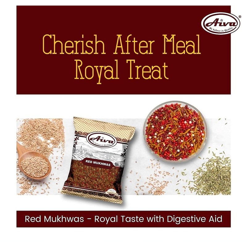 AIVA Red Mukhwas | Indian Origin Mouth Freshner | Vegan