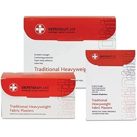 Reliance Medical Dependaplast Traditional Heavyweight Fabric Plasters, Assorted, Pack of 100