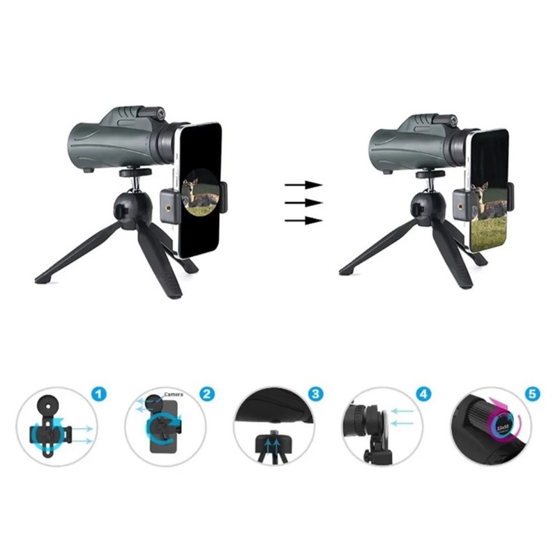40x60 Monocular Telescope High Power HD Outdoor Bird Watching Telescope
