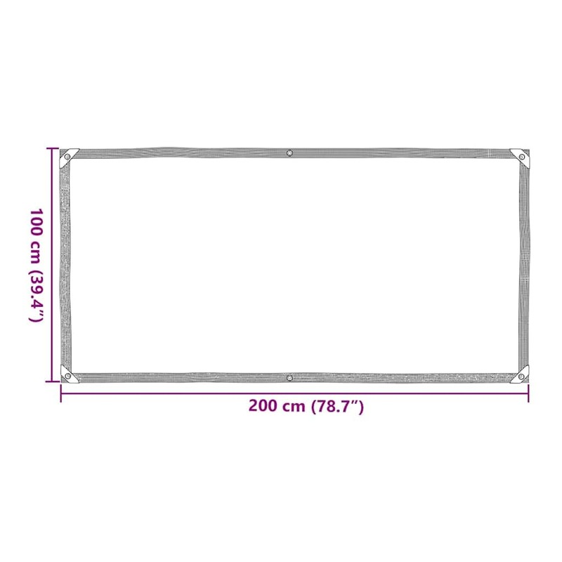 vidaXL Transparent Tarpaulin with Eyelets 1 x 2 m Polyethylene,