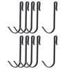 sourcing map 10pcs Stainless Steel J Shaped Hooks, Clip-on Hook
