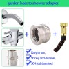 Snutuya Garden Hose to Shower Pipe/Arm Handshower Adapter, G1/2 Female