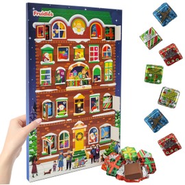 Fruidles Christmas Chocolate Advent Calendar, Christmas By The Creek, 24 Pieces (Pack of 18)