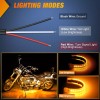 Nilight 2PCS 5Inch LED Motorcycle Turn Signal Tail Light Strips