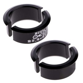 Saipor 4 Pieces Bicycle Handlebar Wedge Spacer Aluminum Alloy Reducer 25.4mm to 31.8mm Bicycle Handlebar Adapter for Mountain Bike Handlebar Black Bicycle Handlebar Shim Adapter