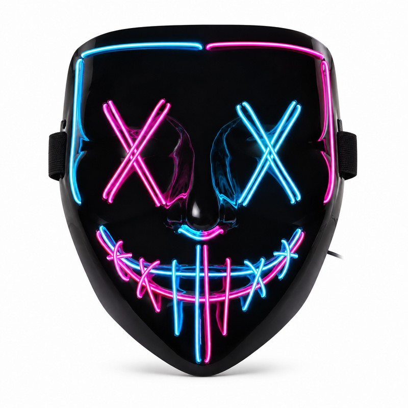 LED Halloween Mask for Cosplay - Light Up Scary Festival