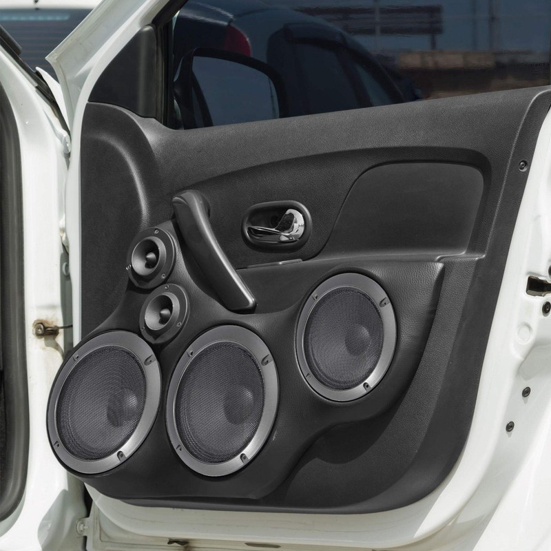 X AUTOHAUX 5" Titanium Tone Audio Speaker Cover Mesh Subwoofer