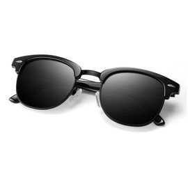 ANZIW Polarized Sunglasses Men Women,Semi Rimless Retro Shades UV400 Protection