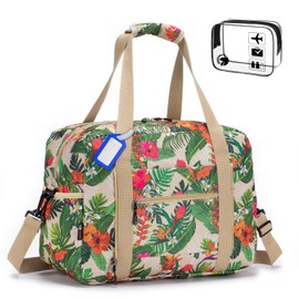 SPAHER Wizzair Vueling Volotea Tuifly Travel Bag Foldable Hand Luggage Bag 40 x 30 x 20 cm Travel Luggage Suitcase Weekender Bag with 1 Toiletry Bag, flower