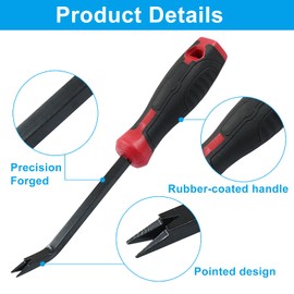 Rierdge Heavy Duty Staple Puller Tool Set, 2 Pac Staple Remove with Ergonomic Handle for Home Improvement, Removing Door and U-Shaped Nails from Furniture, Floors, Wooden Walls, Crates, Carpets