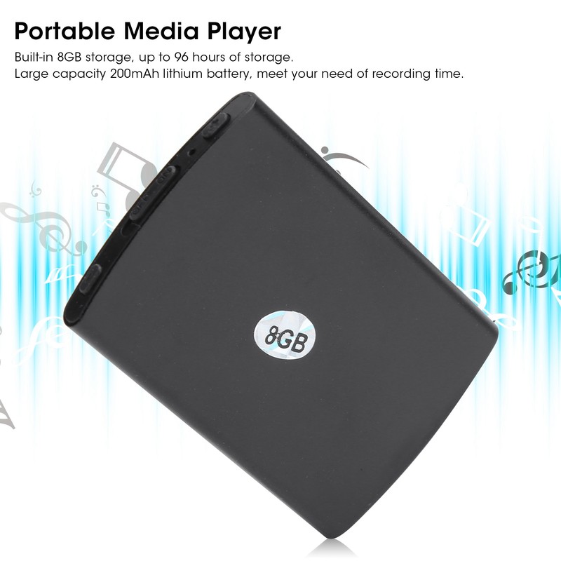 M8 Aluminum Alloy Ultrathin HiFi MP3 Music Player Mini Portable