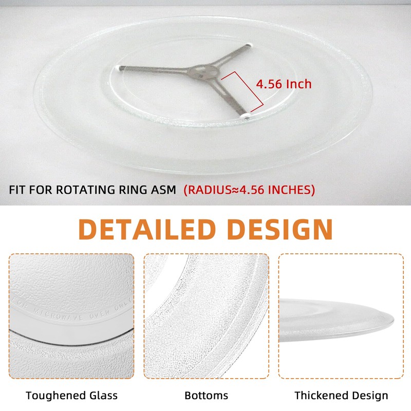16 inch Microwave Glass Plate WB49X10189 Glass Turntable Plate Compatible