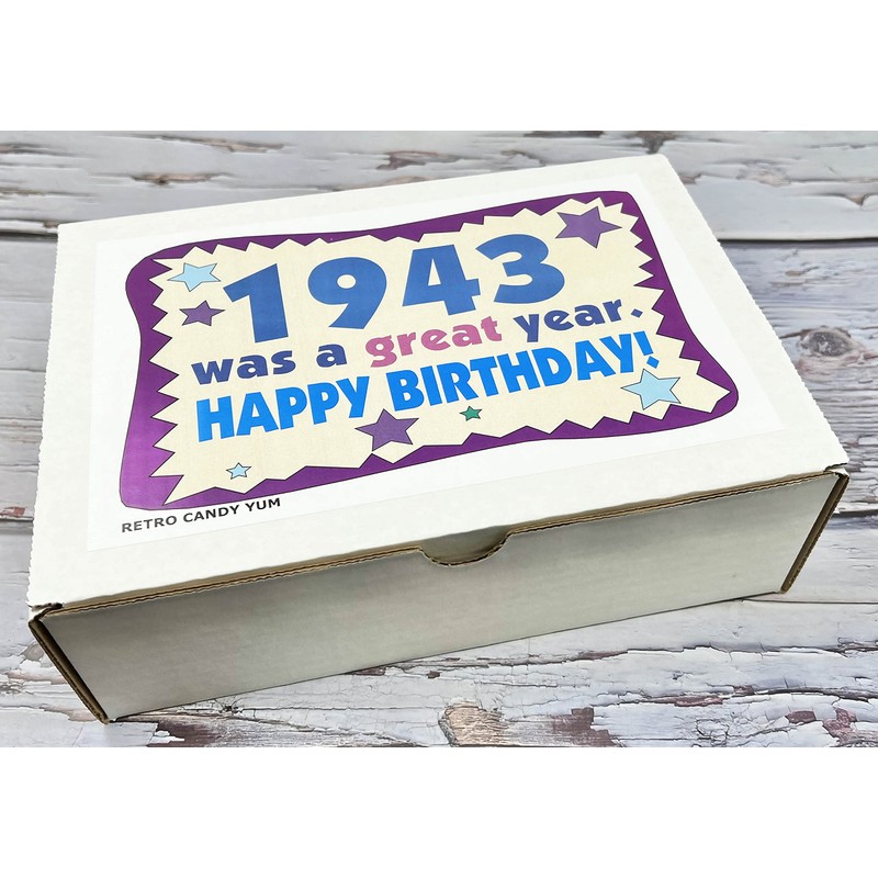 RETRO CANDY YUM ~ 1943 82nd Birthday Gift Box Nostalgic