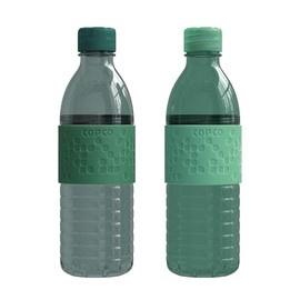 Copco Hydra 16.9oz Water Bottle, Set of 2 - Non-Slip Sleeve & BPA-Free Tritan Plastic - Dishwasher Safe, Reusable To Go Bottle - Leak-Proof, Spill-Proof, Portable Water Bottle (Green & Hunter Green)