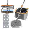 Mop and Bucket Set, Spin Mop with Separate Dirty Water