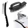 Wire Brush Set, 2 Pcs Steel Brush with Ergonomic Handle