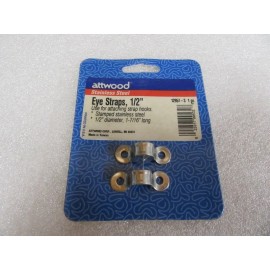 Attwood N18B Attwood 12957-3 Stainless Steel Eye Straps 1/2" OEM New Factory Boat Parts