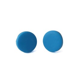 Stud Earrings for Women in Blue, Geometric Round Jewellery Gifts for Her, Christmas Gifts under £10 (15mm)
