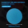 Pack of 25 180 mm Velcro Sandpaper Blue without Holes,