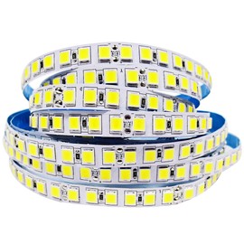 Tesfish 24 V LED Strip Light, 5 m Natural White 4000 K Light Strips SMD 5054 IP20 120 LEDs/M, Total 600 LEDs Super Bright Strips, Strips for Home, Shelf, Kitchen Decoration