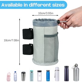 Bicycle Bottle Holder, Bicycle Storage Bag for Cycling, Multifunctional Bicycle Cup Holder, Water Bottle Holder, Waterproof Durable Water Bottle Bag (Grey)
