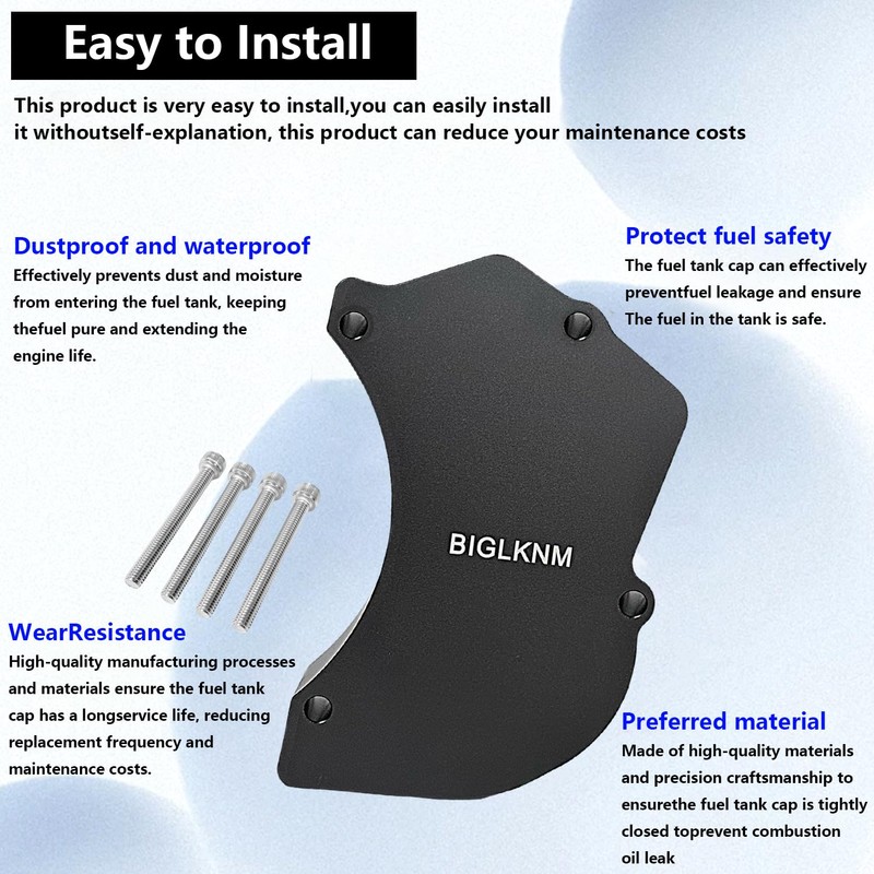 BIGLKNM Oil Pump Cover with Bolts for Blaster 200 1988-200-Black