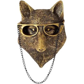 maytopia Animal Heads Wall Decor, Deer Head Wall Mount, Resin Animal Sculptures Head Wall Hanging Decoration for Family Living Room Bedroom Bathroom Kitchen Gift (Fox)