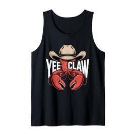 Yeeclaw Western Country Cowboy Crawfish Seafood Lobster Tank Top