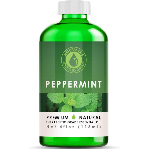 4 oz - Peppermint Essential Oil - Therapeutic Grade Peppermint Oil - 4 Ounce Bottle