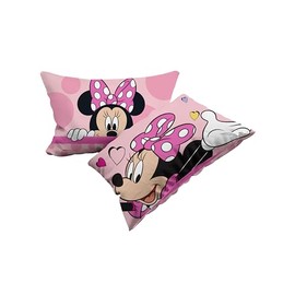 Minnie Set of 2 Cotton Pillowcases 100% Cotton 50 x 80 cm Envelope Closure