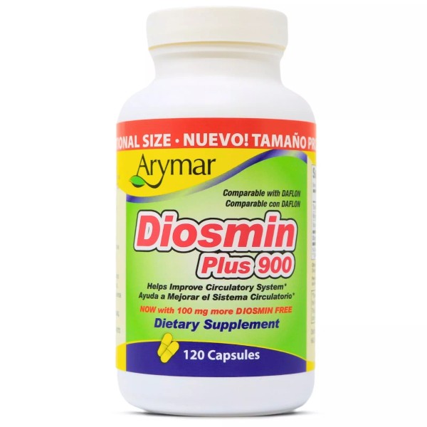 Arymar Diosmin Plus 900, Vein Health & Circulation Support, 120