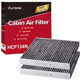 Puroma Cabin Air Filter with Activated Carbon, Replacement for CP134, CF10134, Honda & Acura, Civic, CR-V, Odyssey, CSX, ILX, MDX, RDX, AT134 (2 pc)