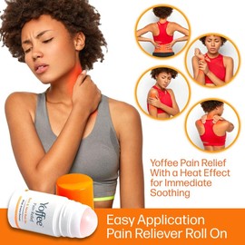 Yoffee Arnika Entspannungsgel Roll-On Format und Massageroller - 2 in 1 - Rücken und Nackenschmerzen – Zur Linderung von Muskelschmerzen - Wärmewirkung - Vegan- Parabenfrei - 90 ml - Made in Spain