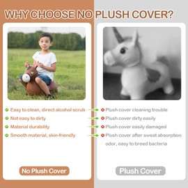 INPANY Bouncy Horse Hopper Toys, Toddlers Bouncing Farm Animals, Inflatable Jumping Hopping Horse, Ride on Rubber Bouncer for Kids, Outdoor Indoor Cool Birthday Gifts for 2 3 4 Year Old Girl Boy