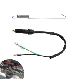 getfay 1 PC Motorcycle Rear Brake Light Switch Wiring Harness, 14.96" Stop Switch Wiring Harness with 5.9" Spring, 2 Wire Modification Accessories, Universal for Off-road Motorcycles ATVs (Black)